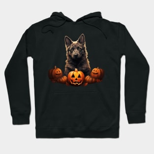 Norwegian Elkhound Halloween Puppy Hoodie